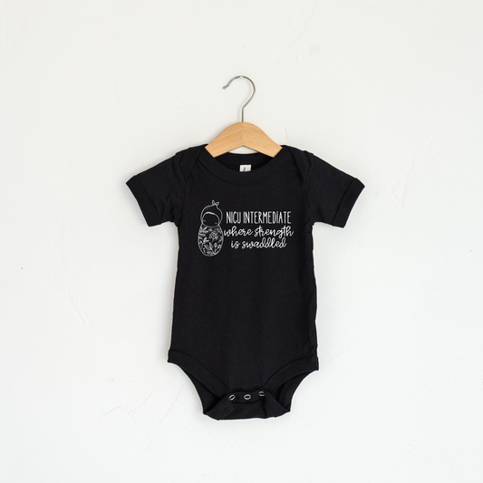 Swaddled Strength MOD 2024 Fundraiser Neonatal Intermediate Infant Baby Rib Bodysuit