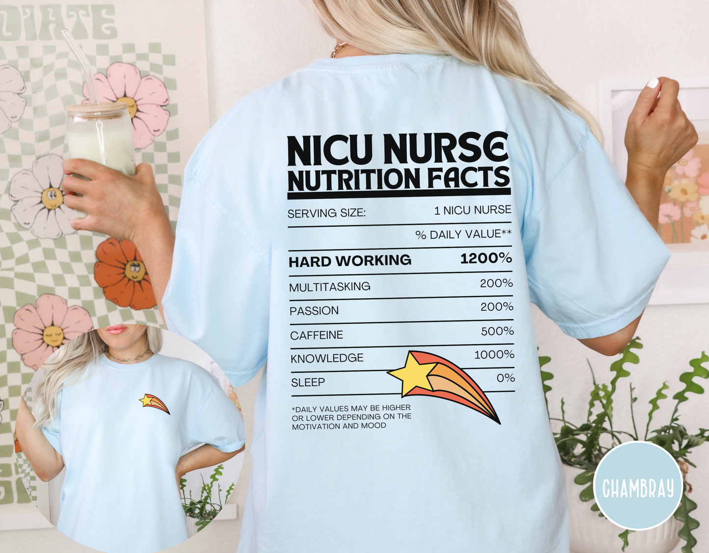 NICU Nurse Nutrition Facts T-shirt