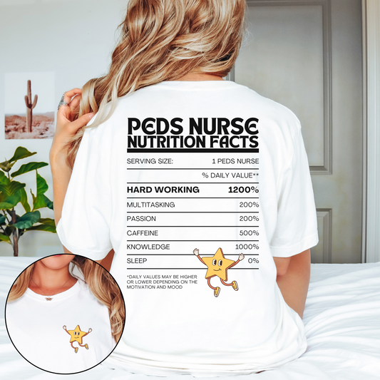 Peds Nurse Nutrition Facts T-shirt